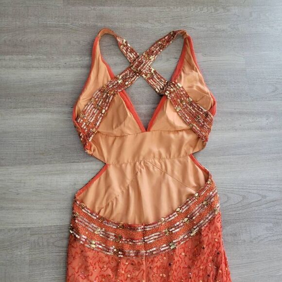 Adrianna Papell Collection size 10 beaded sequence prom dress fancy event - Picture 7 of 12